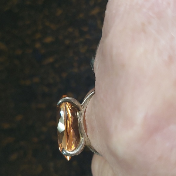 Genuine Morganite and Sterling Silver ring stamped - Picture 4 of 6